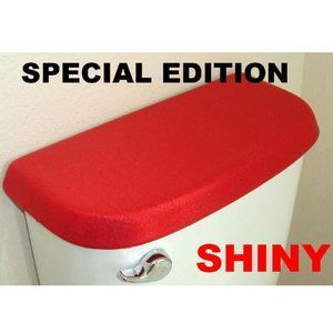 Shiny Fabric Lid Cover toilet TANK HandMade USA - Red Bright